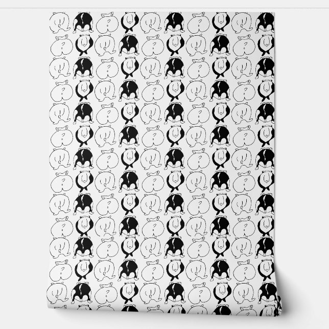 Papier Peint Motif de fesses de hamster (Déroulement)