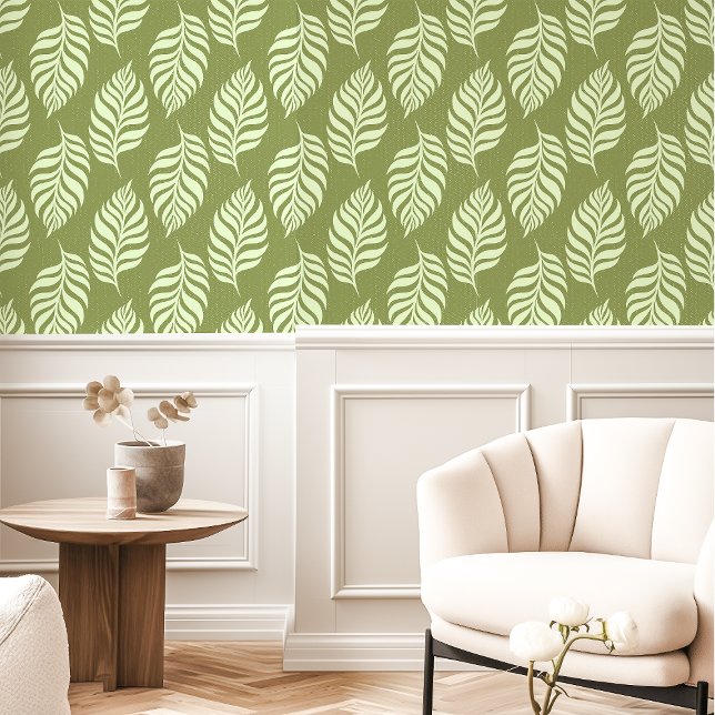 Papier Peint Motif de feuille tropicale verte (Créateur téléchargé)