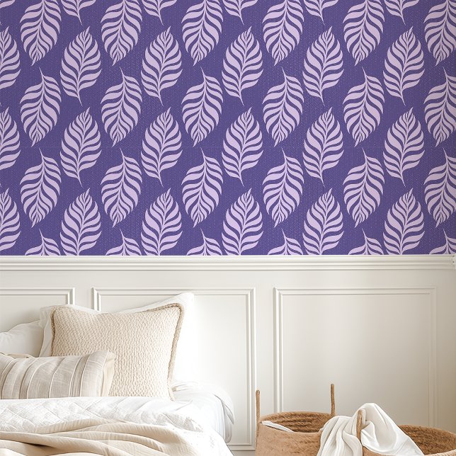 Papier Peint Motif de feuille tropicale violette (Créateur téléchargé)