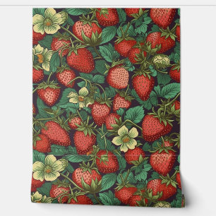 Papier Peint Motif de fraises