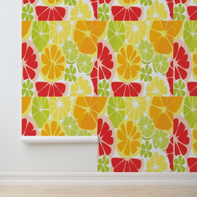 Papier Peint Motif de fruits d'agrumes (Application)