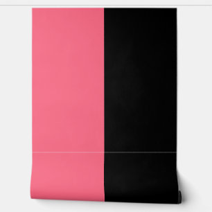 Papier Peint Motif de grandes bandes verticales en noir rose