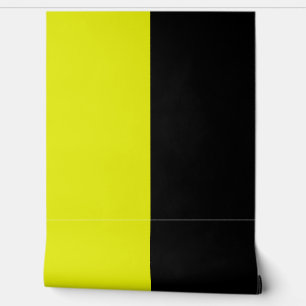 Papier Peint Motif de grandes bandes verticales noires jaunes