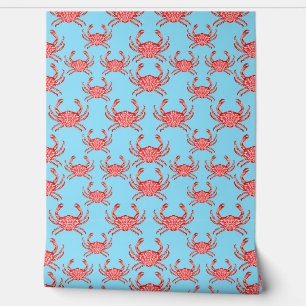 Papier Peint Motif de homard bleu marine