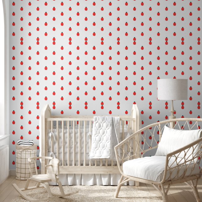 Papier Peint Motif de la nature Red White Ladybug (Enfants)