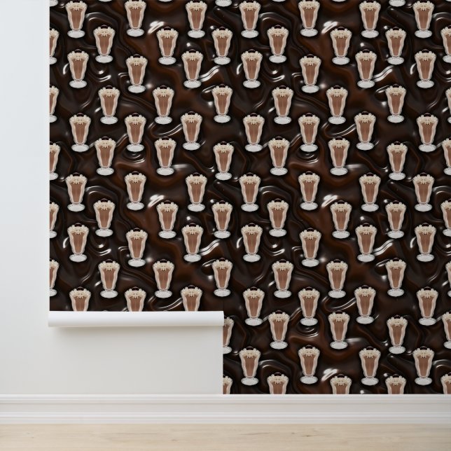 Papier Peint Motif de lait au chocolat (Application)