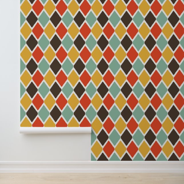 Papier Peint Motif de mode tribal ikat moderne (Application)