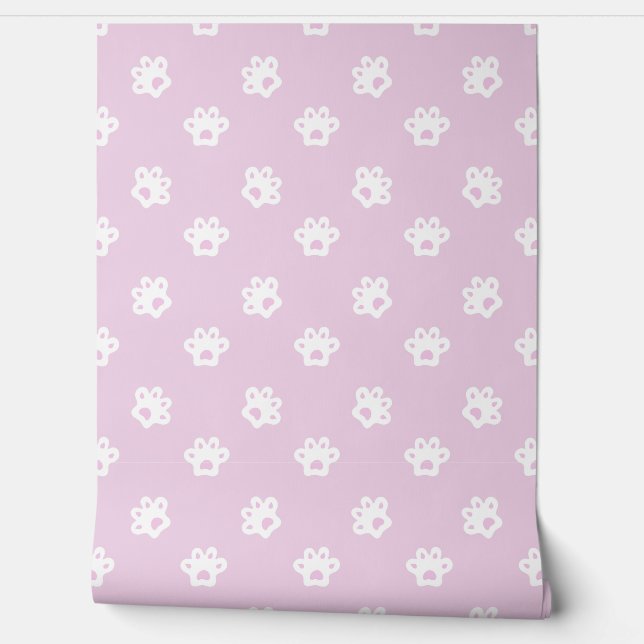 Papier Peint motif de pattes de chat mignon (Déroulement)