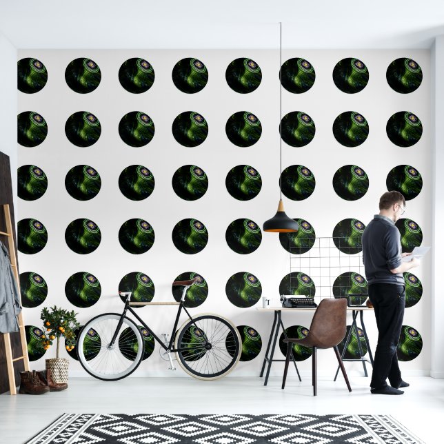 Papier Peint Motif de pelouse en marbre vert, (Salon)