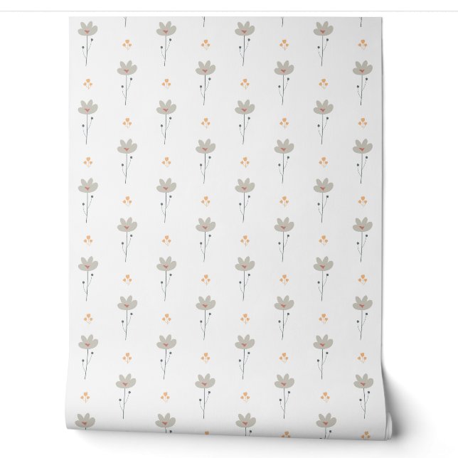 Papier Peint motif de petites fleurs sans couture (Déroulement)