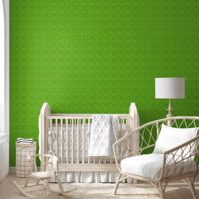 Papier Peint Motif de pixel vert Rétro 8 bits de jeu (Enfants)