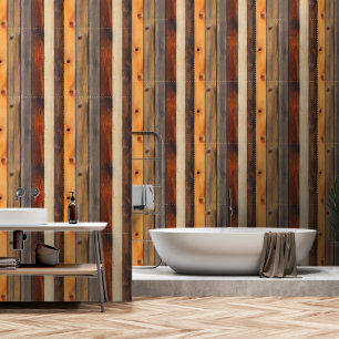 Papier Peint Motif de planche en bois chaud