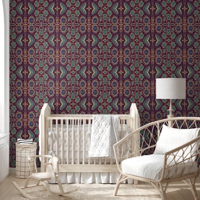 Papier Peint Motif de soleil et de jungle (Enfants)