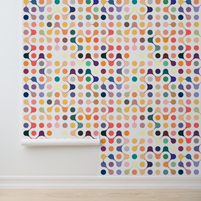 Papier Peint Motif de structure moléculaire (Application)