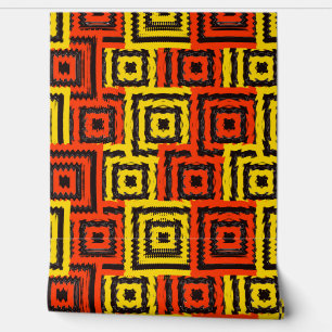 Papier Peint Motif de style Art Nouveau Glitch 
