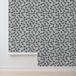 Papier Peint Motif de texture osseuse Niveaux de gris