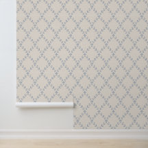Motif de treillis floral bleu atténué en impressio