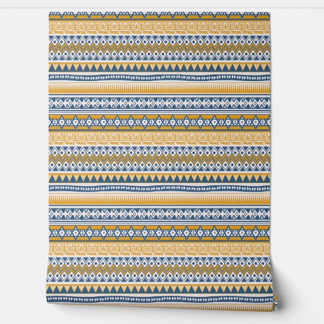 Papier Peint Motif de Tribal Aztec (Déroulement)