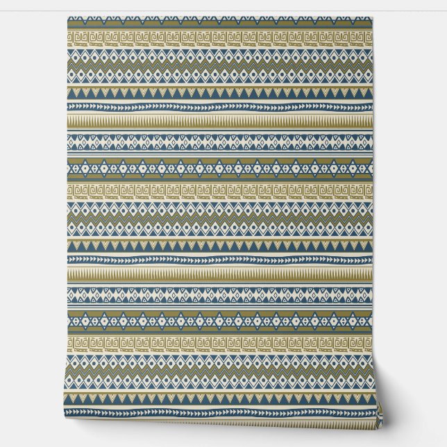 Papier Peint Motif de Tribal Aztec (Déroulement)