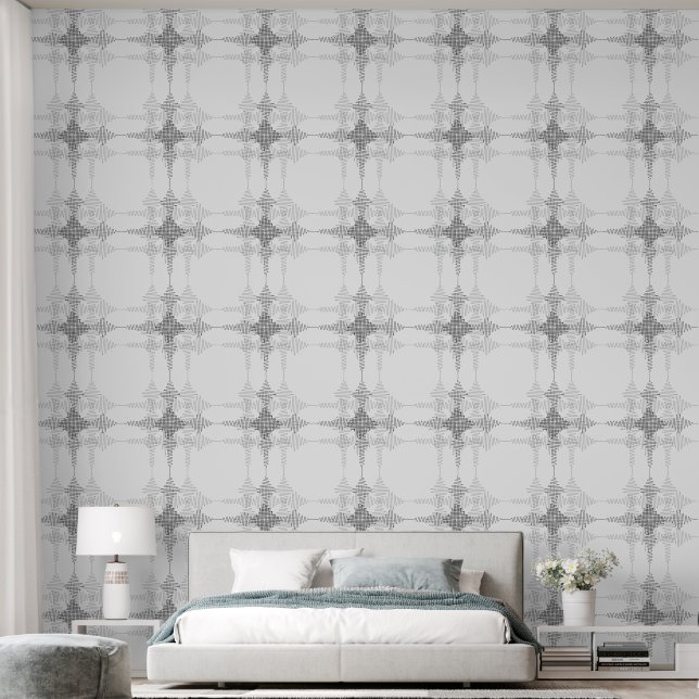 Papier Peint Motif de vague sonore minimal de style moderne (Chambre à coucher)