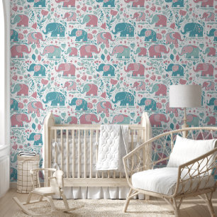 Papier Peint Motif d'éléphant de bébé 6