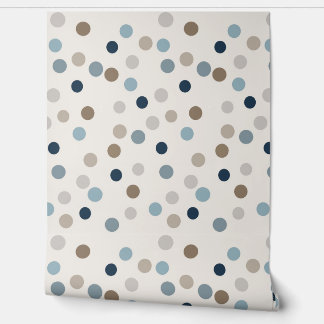 Papier Peint Motif Denim Blue et Tan Dot