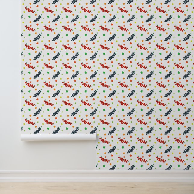 Papier Peint Motif Des Berries, Berry, Blueberry, Fruit (Application)