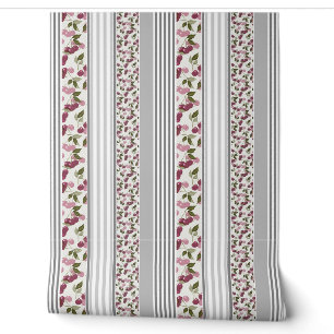 Papier Peint motif d'été de rayures de tissu multicolore