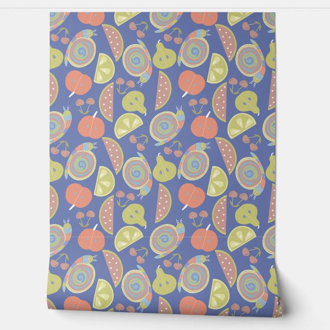 Papier Peint motif d'humeur multicolore (Déroulement)