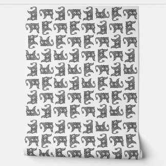 Papier Peint Motif d'illustration dessiné à la main par une sou