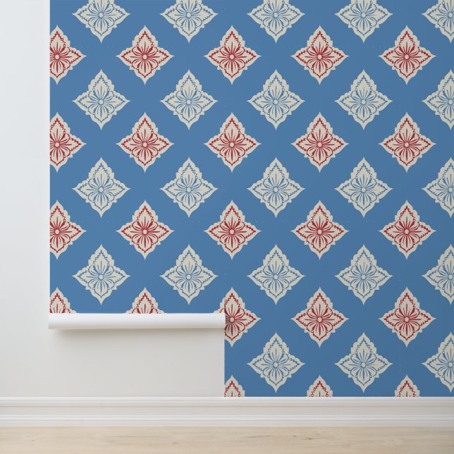 Papier Peint Motif d'impression floral traditionnel (Application)