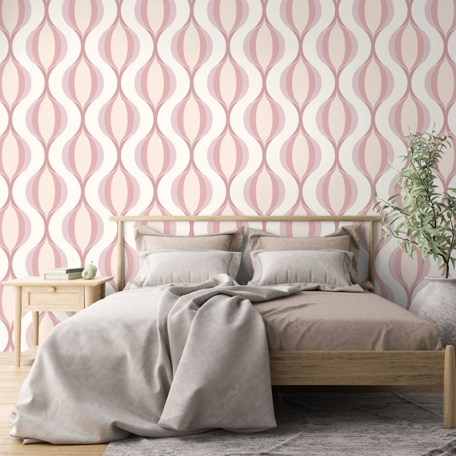Papier Peint Motif d'oignon rose rose beige Mauve (Créateur téléchargé)