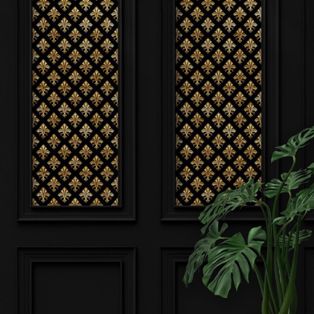 Papier Peint Motif d'or Art déco Fleur de lis (Créateur téléchargé)