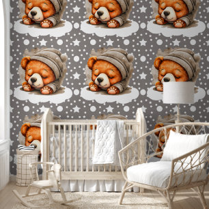 Papier Peint Motif d'ours doux