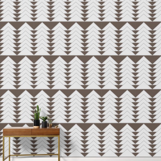 Papier Peint Motif en chevron gras (Couloir)