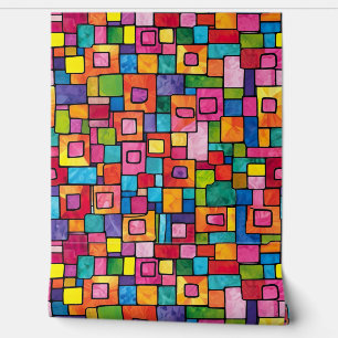Papier Peint Motif en mosaïque vibré en verre