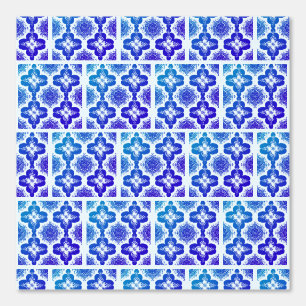 Papier Peint Motif esthétique bleu rétro chic vibrant et joli