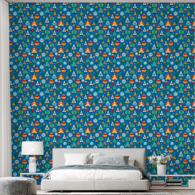 Papier Peint Motif festif de Noël (Chambre à coucher)