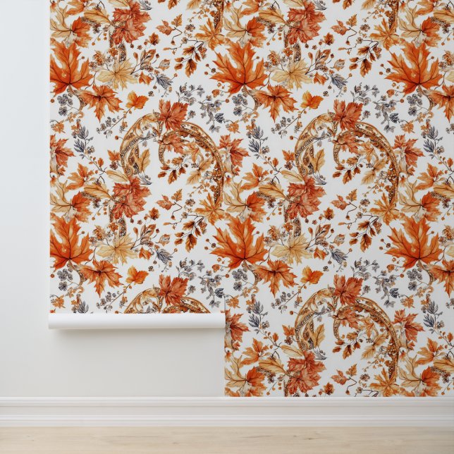 Papier Peint Motif feuille automne (Application)