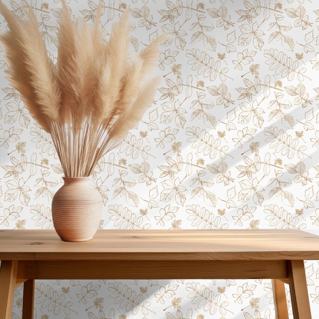 Papier Peint Motif feuille d'or ID655 (Créateur téléchargé)