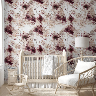 Papier Peint Motif floral aquarelle complexe