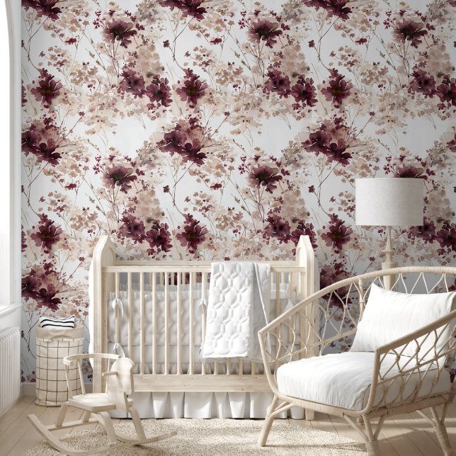 Papier Peint Motif floral aquarelle complexe (Enfants)