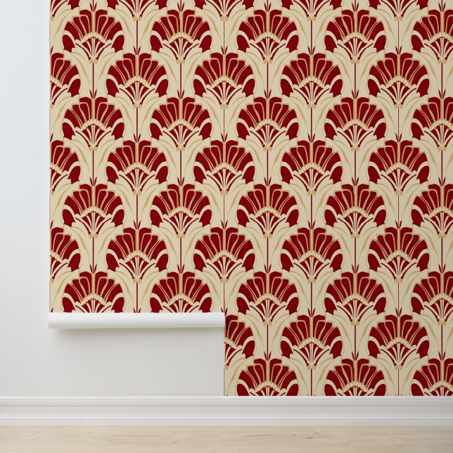 Papier Peint Motif floral Art Déco (Application)