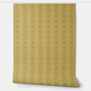 Papier peint Motif Floral Couronne Vert petit