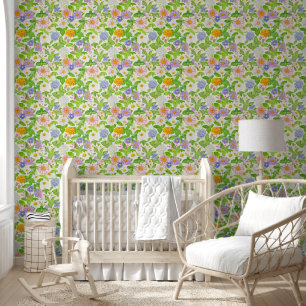 Papier Peint Motif floral de fleurs sauvages colorées