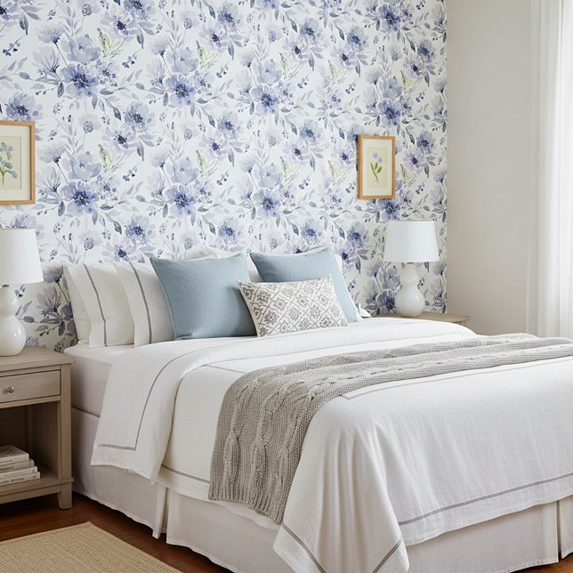 Papier Peint Motif floral violet doux (Créateur téléchargé)