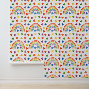 Papier Peint Motif Gay pride moderne Rainbow LGBT