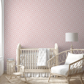 Papier Peint Motif géométrique Abstrait Peachy rose rétro