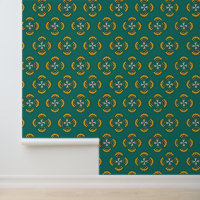 Motif géométrique bohème vert