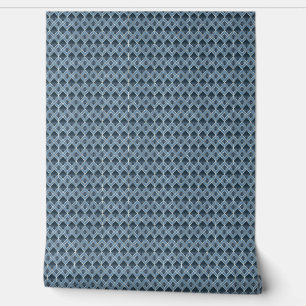 Papier Peint Motif géométrique moderne bleu et gris